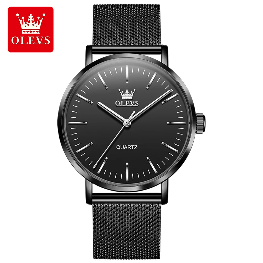 OLEVS Herrenuhren Original Quarz Armbanduhren Wasserdicht Leuchtende Uhren für Herren Geschenkbox Schlankes Zifferblatt Reloj 7125 Neu
