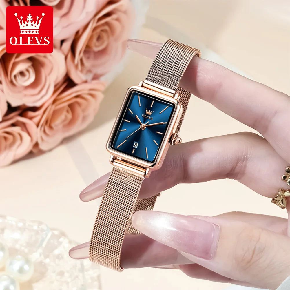 OLEVS 3692 Couple Watches Thin Case Simple Quartz Watch For Men Women Original Waterproof Calendar Fashion Business Hand Clock